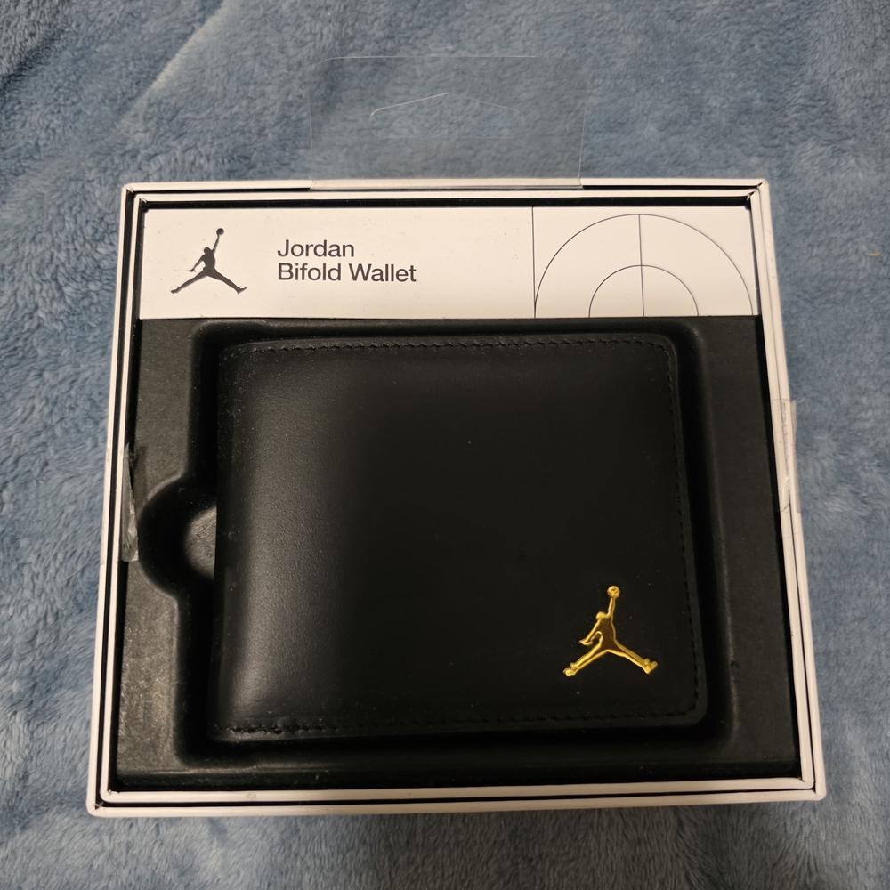 Jordan Black and Gold Bifold Wallet